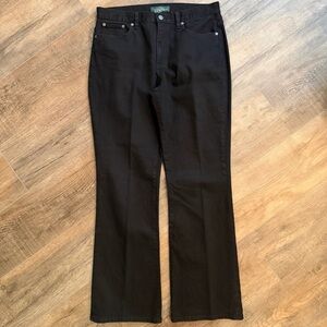 LRL Lauren Ralph Lauren Women’s Size 12‎ Black Classic Boot Cut Leg Jeans Preppy